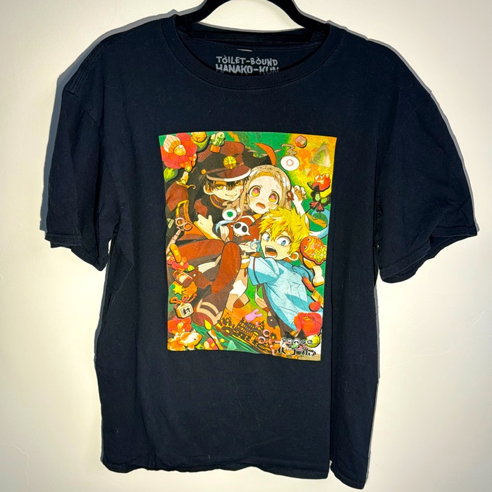 Toilet Bound Hanako Kun Graphic T-Shirt Men’s Large Black Anime